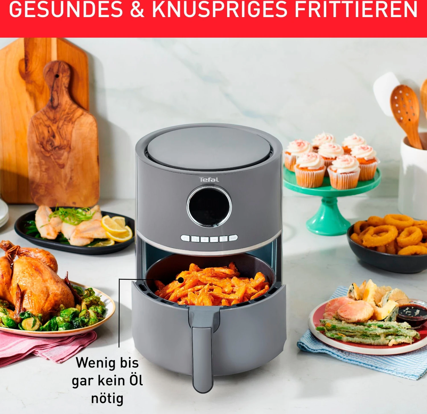Tefal Airfryer EY111B Ultra Fry Digital - Image 2