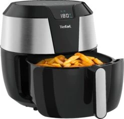 Tefal Airfryer EY701D Easy Fry XXL Inhoud 1,6 Kg, Timer, 8 Automatische Menu's, Zwart/edelstaal