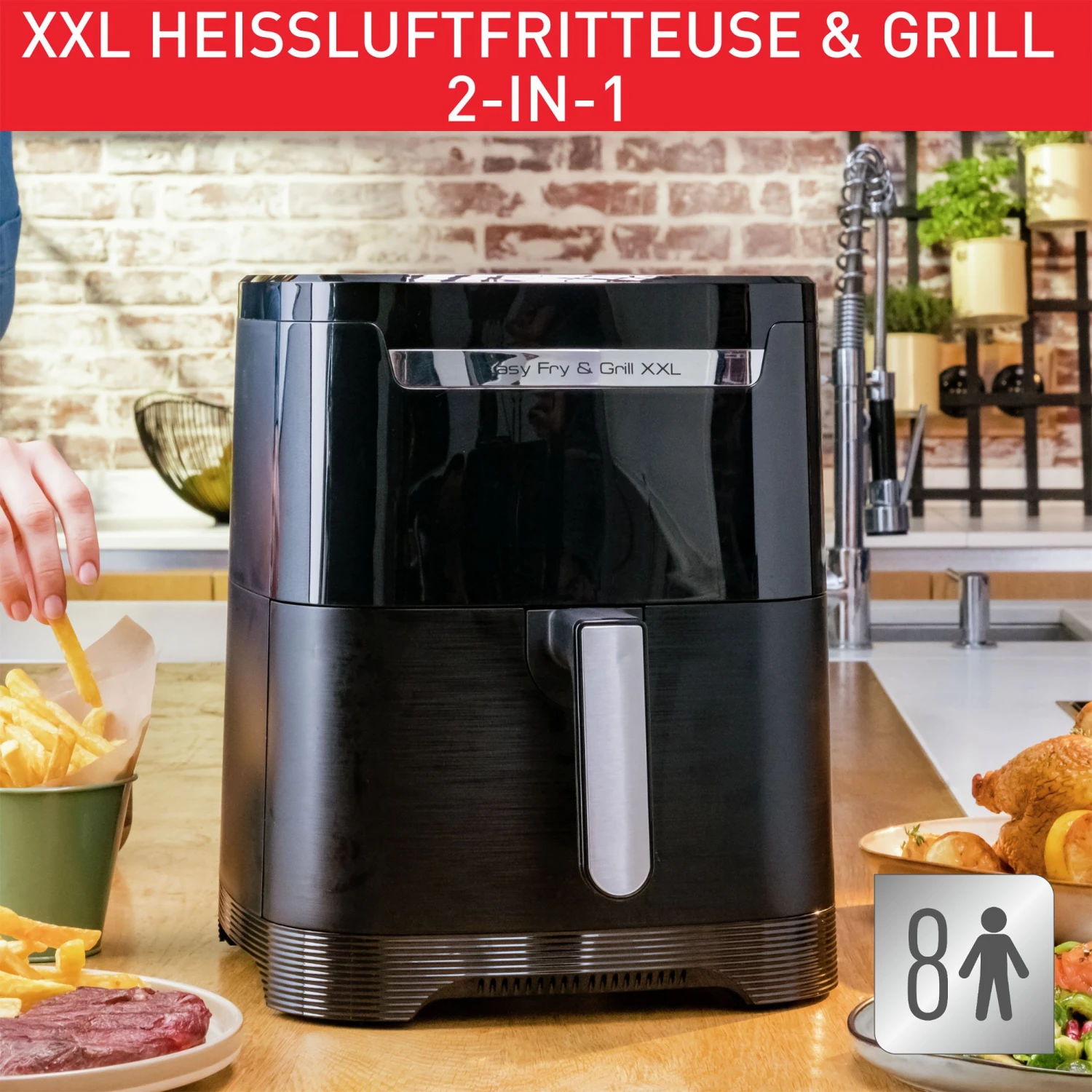 Tefal Airfryer EY8018 Easy Fry & Grill XXL, 2-in-1 - Image 4