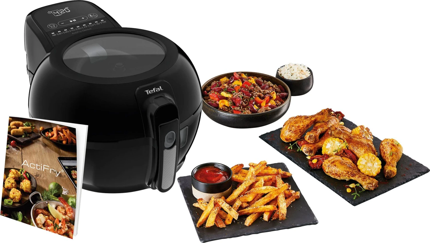 Tefal Airfryer FZ7738 ActiFry Genius + Inhoud 1,2 Kg, Timer, 9 Automatische Menu's, Roerarm-systeem, Zwart - Image 13