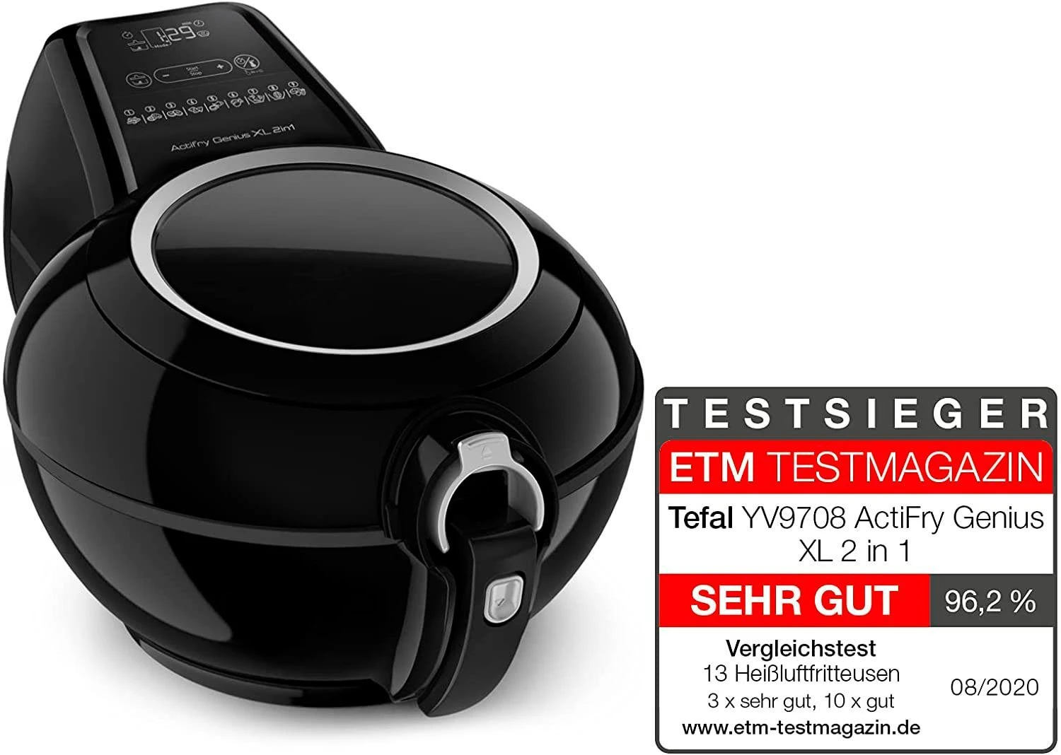 Tefal Airfryer YV9708 ActiFry Genius XL Inhoud: 1,7 Kg, 9 Automatische Programma’s, 2-in-1 Technologie - Image 2