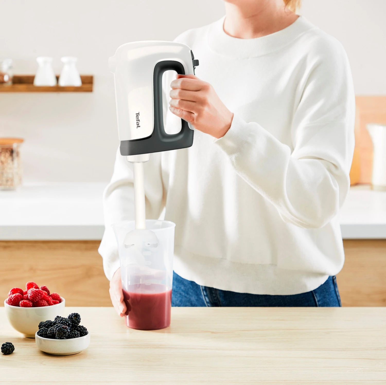 Tefal Handmixer HT4611 Prep'Mix+ Ideaal Voor Lichte En Taaie Bereidingen, Krachtige 500-w-motor, 5 Snelheden, Turbofunctie, 2 Roergardes, 2 Deeghaken, Pureerstaaf-opzet - Image 8