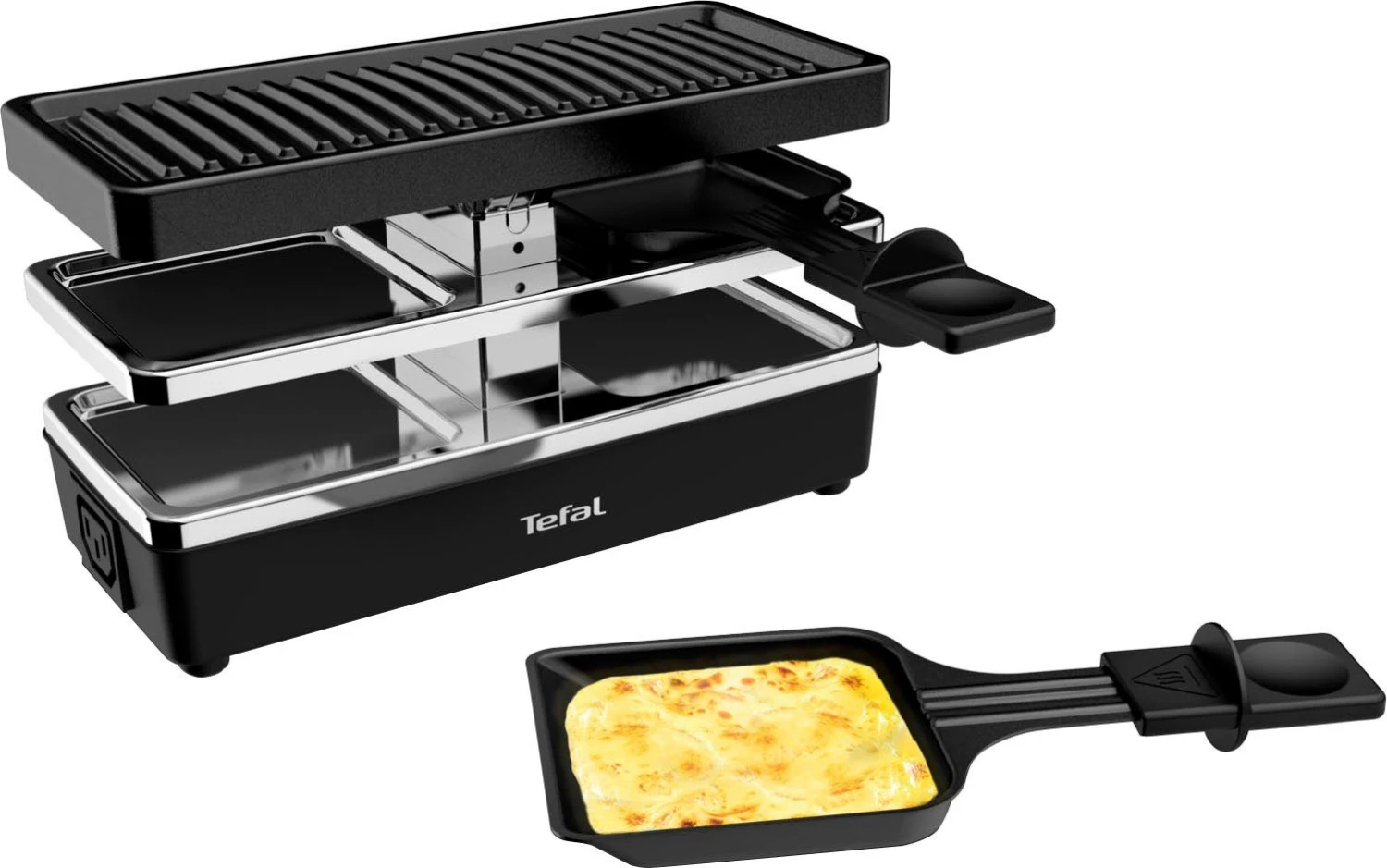 Tefal Raclette RE2308 Plug & Share 2 Pannetje + Grillplaat, Aan-uitschakelaar, Antiaanbaklaag, Uit Te Breiden Tot 5 Apparaten, Afneembare Kabel, Gemakkelijk Te Reinigen, Compact - Image 3