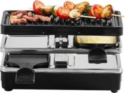 Tefal Raclette RE2308 Plug & Share 2 Pannetje + Grillplaat, Aan-uitschakelaar, Antiaanbaklaag, Uit Te Breiden Tot 5 Apparaten, Afneembare Kabel, Gemakkelijk Te Reinigen, Compact
