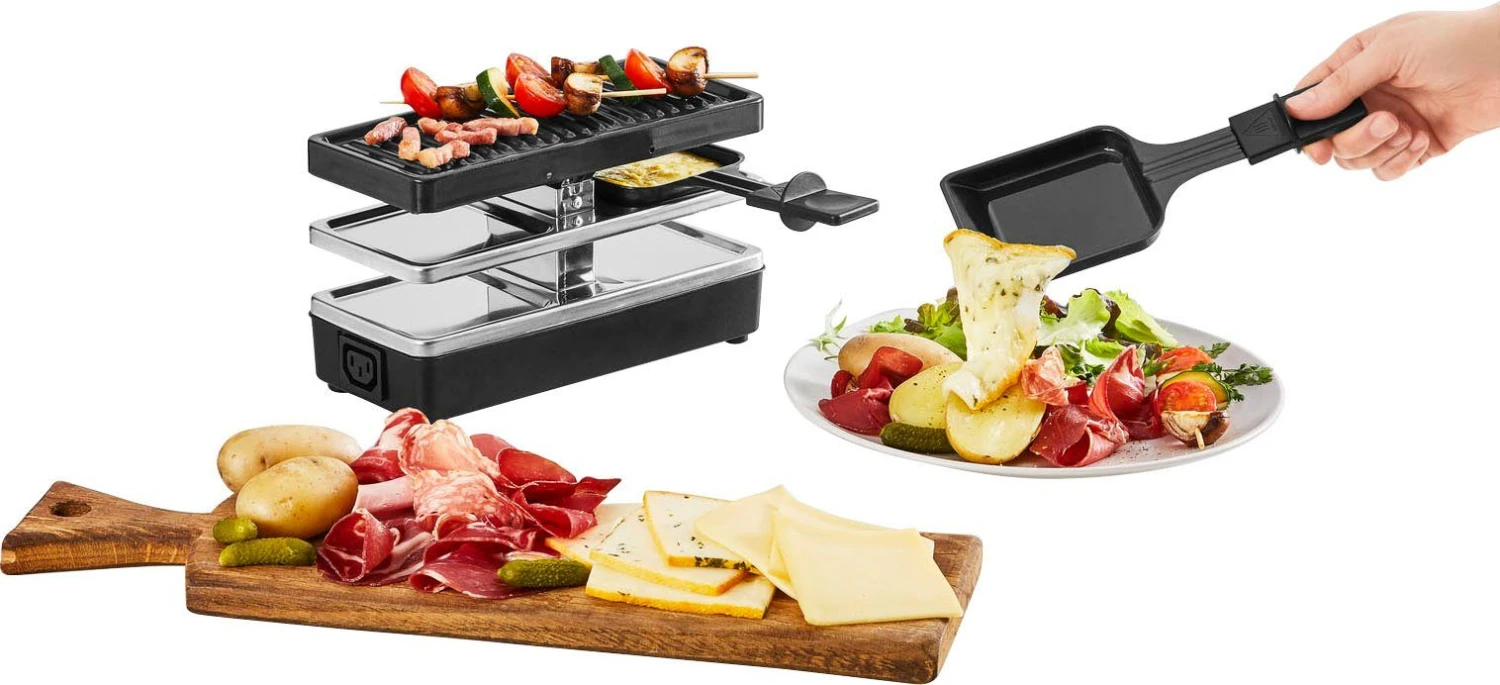 Tefal Raclette RE2308 Plug & Share 2 Pannetje + Grillplaat, Aan-uitschakelaar, Antiaanbaklaag, Uit Te Breiden Tot 5 Apparaten, Afneembare Kabel, Gemakkelijk Te Reinigen, Compact - Image 4