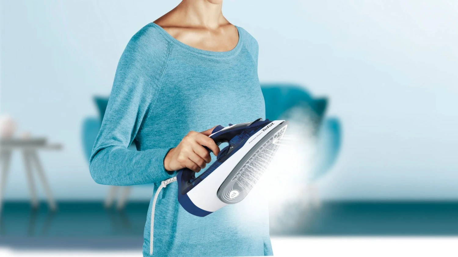 Tefal Stoomstrijkijzer FV2838 Express Steam Keramische Strijkzool, 180 G/min. Stoomstoot, Druppelstop - Image 3