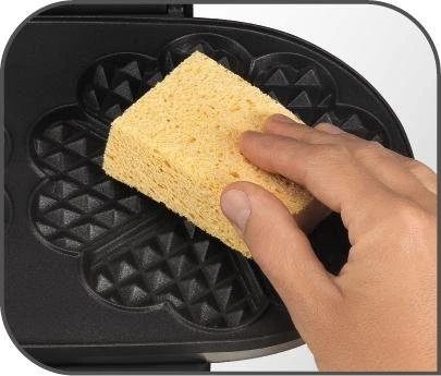 Tefal Wafelijzer WM311D Voor 2 Hartvormige Wafels Tegelijk, Traploze Temperatuurregelaar Voor Bruining Naar Wens, Bakplaten Met Antiaanbaklaag, Beslagopvang - Image 5